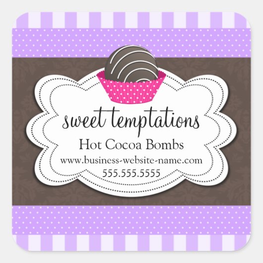 Hot-cacaochocolate-bommen Square-sticker Vierkante Sticker (Voorkant)