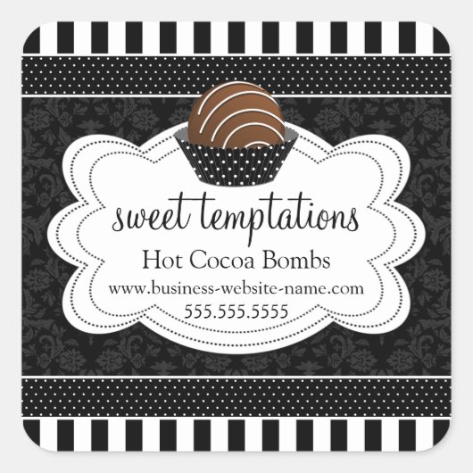 Hot-cacaochocolate-bommen Square-sticker Vierkante Sticker (Voorkant)