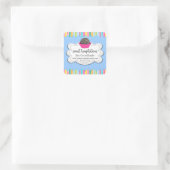 Hot-cacaochocolate-bommen Square-sticker Vierkante Sticker (Tas)