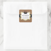 Hot-cacaochocolate-bommen Square-sticker Vierkante Sticker (Tas)