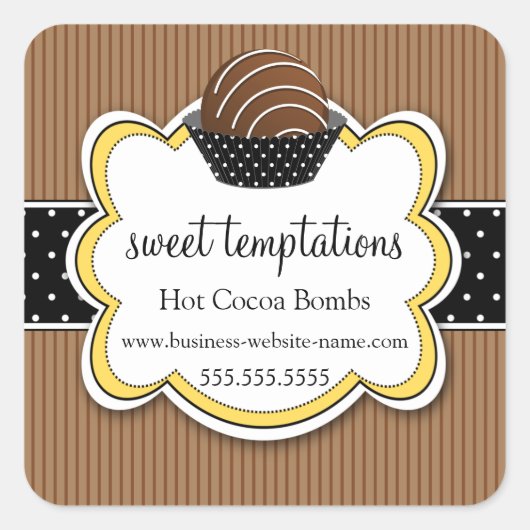 Hot-cacaochocolate-bommen Square-sticker Vierkante Sticker (Voorkant)