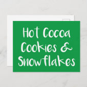 Hot-cacaokoekjes en Briefkaarten met sneeuwvlokken (Voorkant / Achterkant)