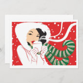 Hot-cacaouitnodiging Kaart (Voorkant / Achterkant)