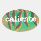 Hot Caliente Jalapeno Peppers Ovale Sticker (Voorkant)