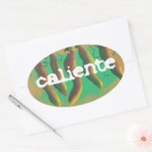 Hot Caliente Jalapeno Peppers Ovale Sticker (Envelop)