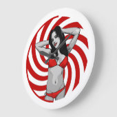 Hot Cartoon Bikini Babe Grote Klok (Hoek)