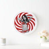 Hot Cartoon Bikini Babe Grote Klok (Huis)