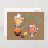 Hot-ccacaokoffie Cozy Hygge Time Briefkaart (Voorkant / Achterkant)