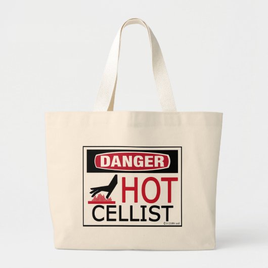 Hot Cellist Grote Tote Bag (Voorkant)