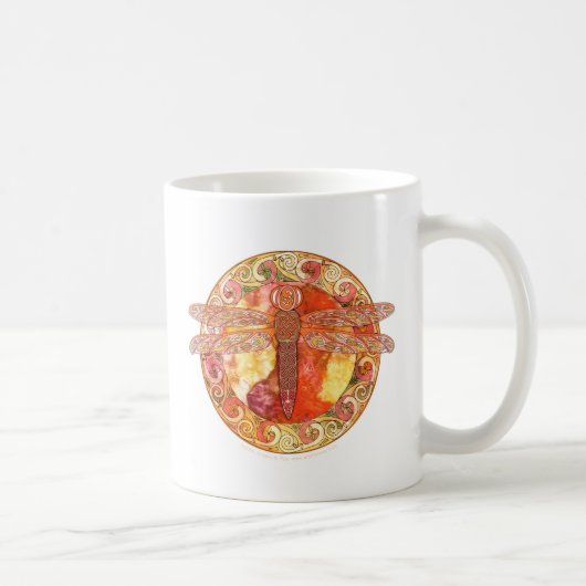 Hot Celtic Dragonfly Koffiemok (Rechts)
