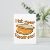 Hot Cheesy Goodness Grilled Cheese Sandwich Briefkaart (Staand voorkant)