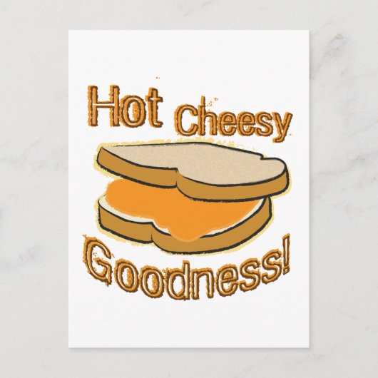 Hot Cheesy Goodness Grilled Cheese Sandwich Briefkaart (Voorkant)