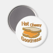 Hot Cheesy Goodness Grilled Cheese Sandwich Magneet (Voorkant / Achterkant)