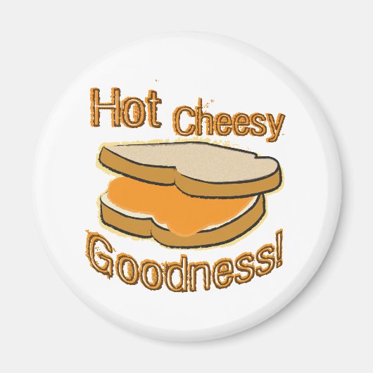 Hot Cheesy Goodness Grilled Cheese Sandwich Magneet (Voorkant)