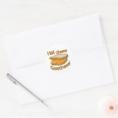 Hot Cheesy Goodness Grilled Cheese Sandwich Ronde Sticker (Envelop)