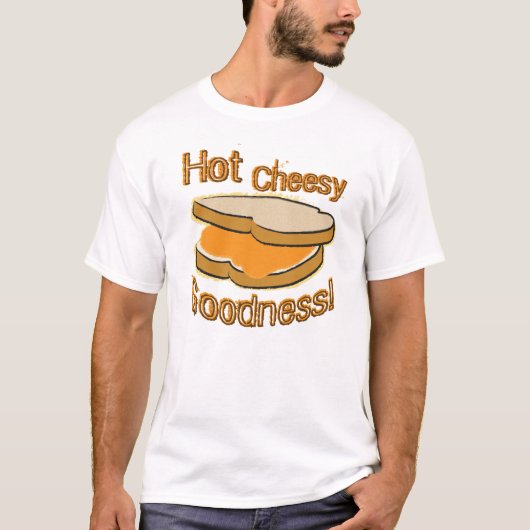 Hot Cheesy Goodness Grilled Cheese Sandwich T-shirt (Voorkant)