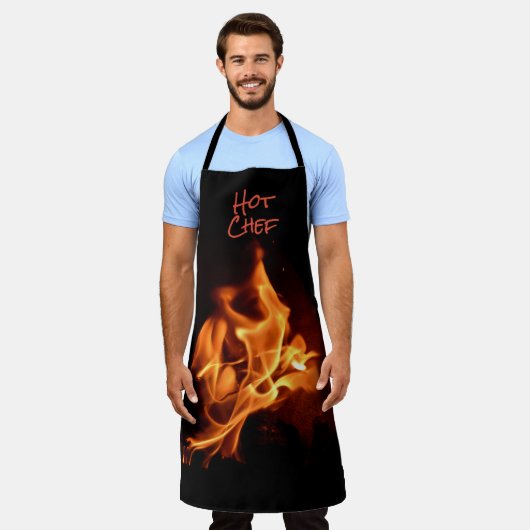 Hot-Chef-blaasontvlammen Schort (Gedragen)