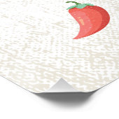 Hot Chef Funny Keuken Reviewen Spicy Peppers Perfect Poster (Hoek)