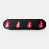 Hot Cherry Lips Black Licorice Pop Art Deck Persoonlijk Skateboard (Horizontaal)
