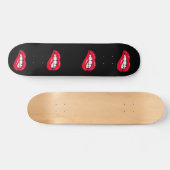 Hot Cherry Lips Black Licorice Pop Art Deck Persoonlijk Skateboard (Horizontaal)