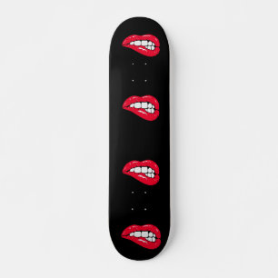 Hot Cherry Lips Black Licorice Pop Art Deck Persoonlijk Skateboard