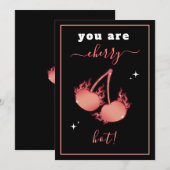 Hot Cherry Pun Romantic Valentijnsdag Vriendin Feestdagenkaart (Voorkant / Achterkant)