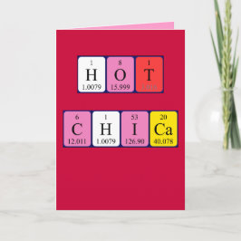 Hot Chica periodieke tabel Valentijn kaart