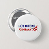Hot Chicken for Obama Ronde Button 5,7 Cm (Voorkant /achterkant)