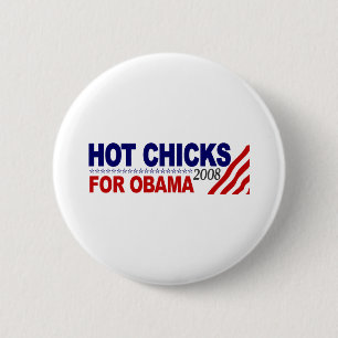 Hot Chicken for Obama Ronde Button 5,7 Cm