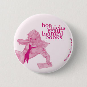 Hot Chicken Read Banked Books Ronde Button 5,7 Cm