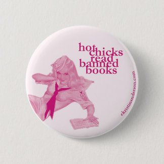 Hot Chicken Read Banked Books Ronde Button 5,7 Cm