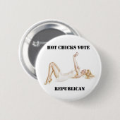 Hot Chicken Vote Republican - Romney Ryan Button (Voorkant /achterkant)