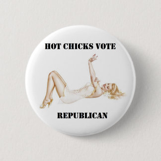 Hot Chicken Vote Republican - Romney Ryan Button