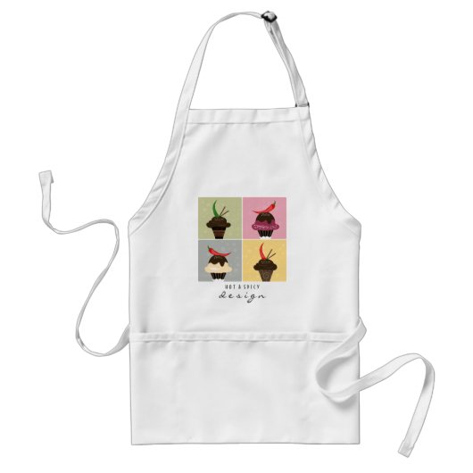 Hot Chili Chocolate Apron Standaard Schort (Voorkant)
