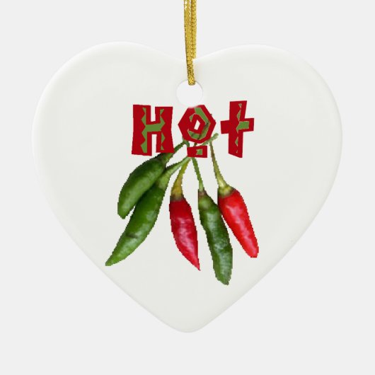 Hot CHILI Keramisch Ornament (Voorkant)