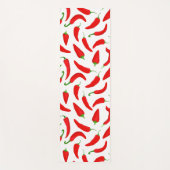 Hot Chili Pepper Cartoon Red White Pattern Yogamat (Voorkant)