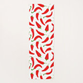 Hot Chili Pepper Cartoon Red White Pattern Yogamat (Achterkant)