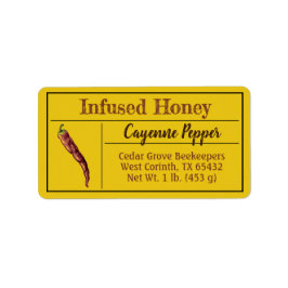 Hot Chili Pepper Infused Honey Etiket