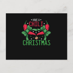 Hot Chili Pepper-kerstdesign, Unisex Briefkaart