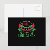 Hot Chili Pepper-kerstdesign, Unisex Briefkaart (Voorkant / Achterkant)