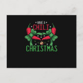 Hot Chili Pepper-kerstdesign, Unisex Briefkaart (Voorkant)