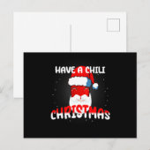 Hot Chili Pepper-kerstdesign, Unisex Briefkaart (Voorkant / Achterkant)