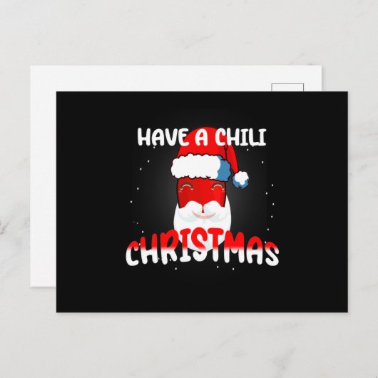 Hot Chili Pepper-kerstdesign, Unisex Briefkaart (Voorkant / Achterkant)