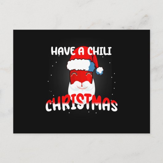 Hot Chili Pepper-kerstdesign, Unisex Briefkaart (Voorkant)