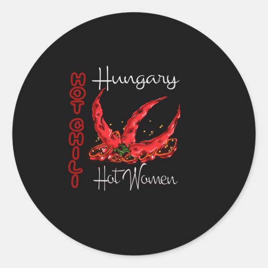 Hot Chili Pepper-kerstdesign, Unisex Ronde Sticker (Voorkant)