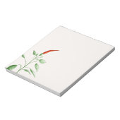 Hot Chili Pepper Plant Botanische illustratie Notitieblok (Linkerzijde)
