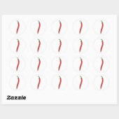 Hot Chili Pepper Ronde Sticker (Vel)