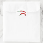 Hot Chili Pepper Ronde Sticker (Tas)