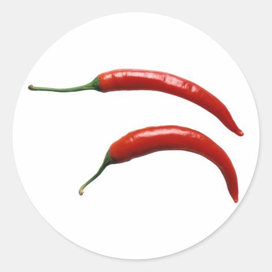 Hot Chili Pepper Ronde Sticker (Voorkant)