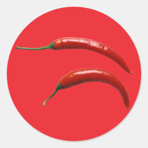 Hot Chili Pepper Ronde Sticker